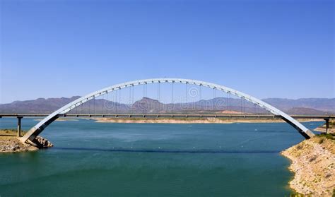 Single Span Steel Arch Bridge Stock Photo Image Of Globe Structure