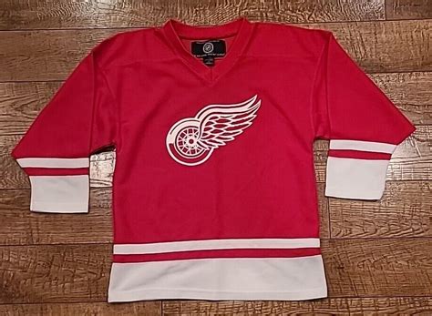 Detroit Red Wings Youth Large Jersey Un Named Red Nhl Tag S