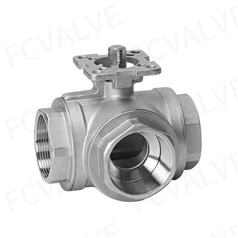 3 Way Valve And Actuator Thread T Type Full Port High Platform 3 Way Ball Valve And Npt Thread