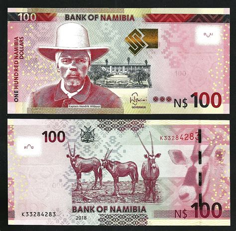 Namibia 100 Dollars 2018 UNC P 14b Fortumor Numismatic Center