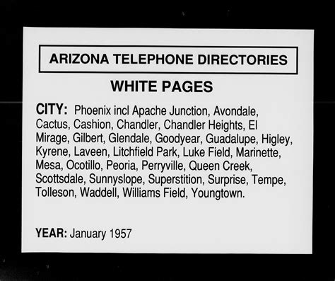 U.S. Telephone Directory Collection, Available Online, PDF, Arizona ...