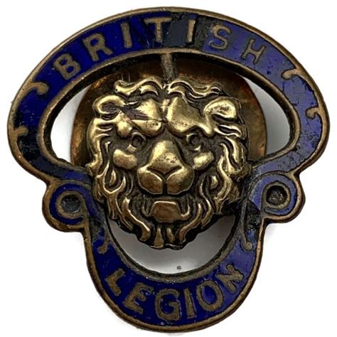 Royal British Legion Rbl Members Large Lapel Badge