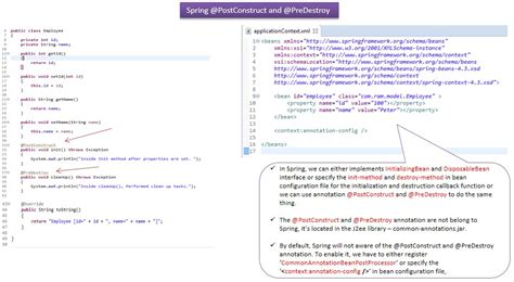 JAVA EE Spring Bean Life Cycle Spring PostConstruct And PreDestroy