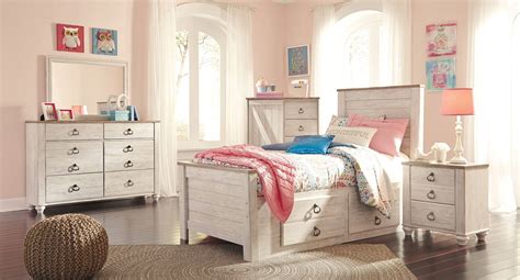 Willowton Youth Storage Bedroom Set By Signature Design By Ashley