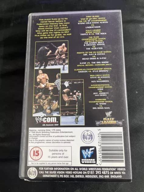 Wwf Fully Loaded Silver Vision Vhs Video Tape Wwe Wcw Ecw