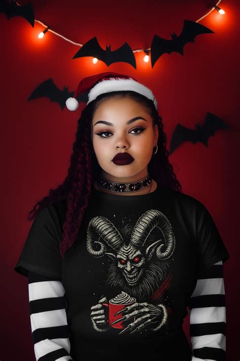 Krampus Hot Chocolate T Shirt Funny Dark Christmas Etsy