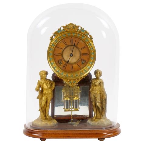 Crystal Face And Pendulum Clock Made By Ansonia Clock Of New York For Sale At 1stdibs Ansonia