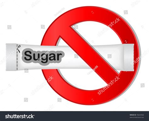 No Sugar Sign Stock Vector Illustration 76643560 : Shutterstock
