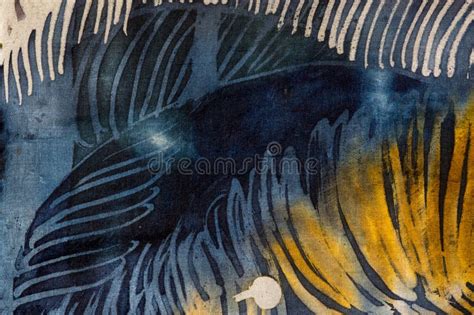 Feathers Hot Batik Background Texture Handmade On Silk Stock Image Image Of Brushstroke