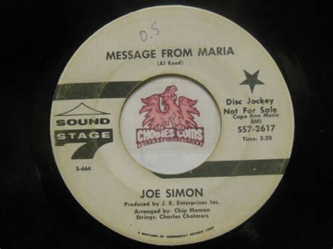 Joe Simon I Worry About You Message From Maria 45 RPM G 2D EBay