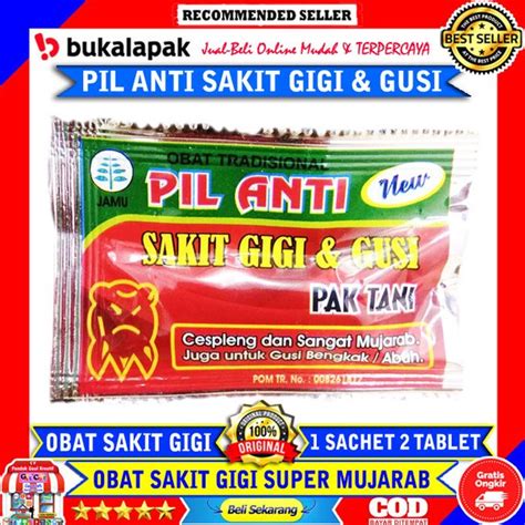 Jual New Obat Pil Anti Sakit Gigi Dan Gusi Cap Pak Tani Super Mujarab