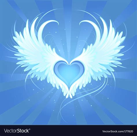 Angels Heart Royalty Free Vector Image Vectorstock