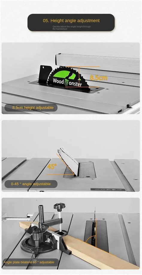 10 Inch Table Saw For Woodworking Can Be Equipped With Engraving