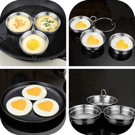 Tuibelyn Stainless Steel Non Stick Egg Rings For Frying And Poaching Eggs Pancake Molds