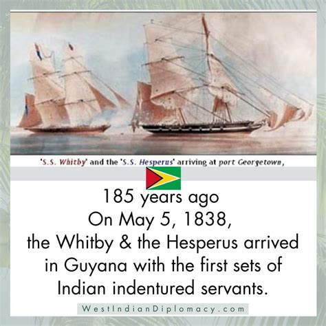 The Whitby And Hesperus The First Indian Indentured Servant Ships To