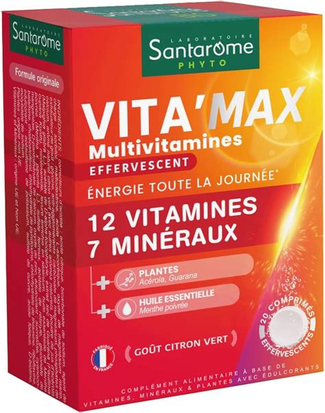 Santarome Phyto Vita Max Multivitamines Effervescent 12 Vitamines