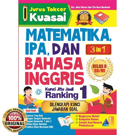 Jual Buku Jurus Tokcer Kuasai Matematika Ipa Dan Bahasa Inggris Kelas