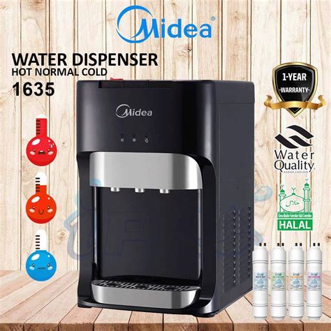 Midea Mild Alkaline Water Dispenser Hot Normal Cold Model 1631 Or 1635 With 4 Korea Water