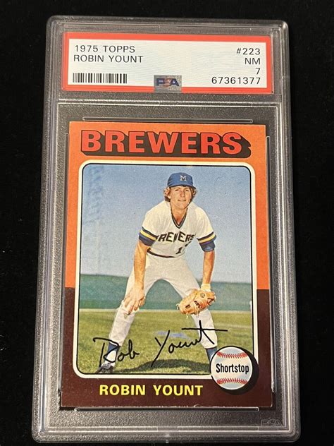 Topps Robin Yount Rookie Hof Brewers Centered Newly Graded