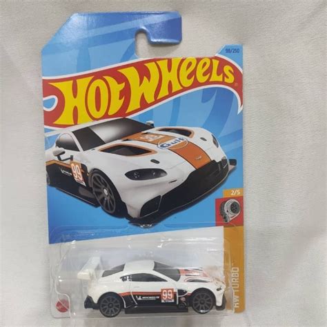 Hot Wheels Aston Martin Vantage Gte White Gulf No Hw Turbo Shopee