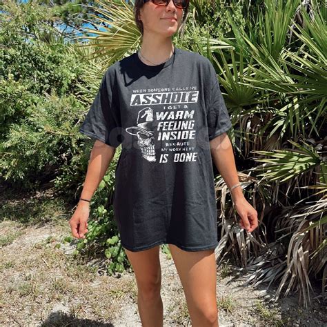 Warm Feeling Inside A Hole Skull Funny Tee Pasimax