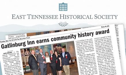 The Historic Gatlinburg Inn received the Community History Award - The ...