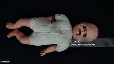 Scary Broken Baby Doll On Black Background Scary Baby Doll Creepy Baby