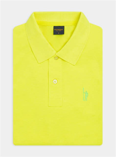 Fluorescent Piqué Polo Shirt With Embroidery Gutteridgeus Polo Uomo