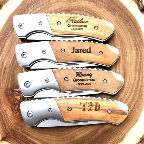 Groomsmen Engraved Pocket Knife T Boyfriend I Love You Etsy