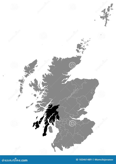 Location Map of Argyll and Bute Council Area Stock Vector ...