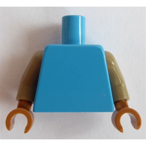 Lego Plain Torso With Dark Tan Arms And Medium Dark Flesh Hands 3814