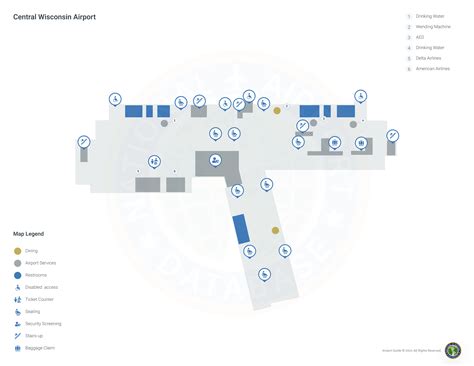 Central Wisconsin Airport (CWA) | Terminal maps | Airport guide
