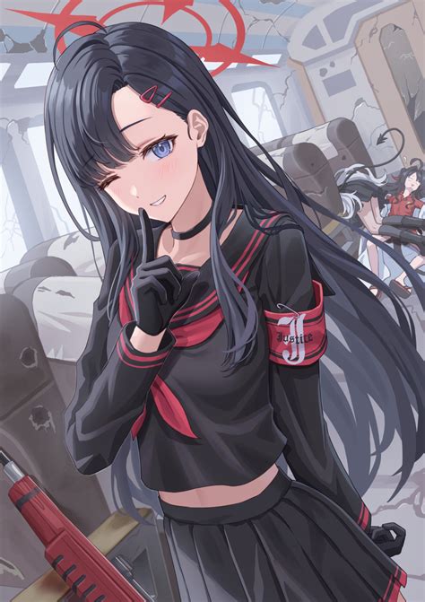 Safebooru 3girls Absurdres Black Eyes Black Hair Blue Archive Hair