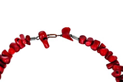 Natural Red Coral Bead Necklace For Sale At 1stdibs