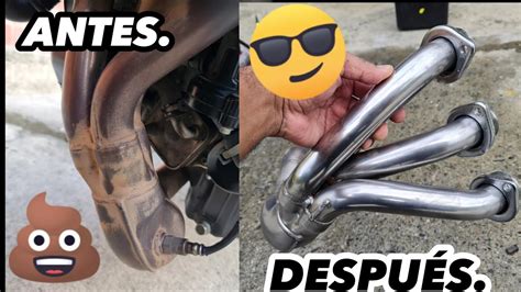 Como Limpiar Tubos De Escape Parte Headers Clean Exhaust Mt Sp