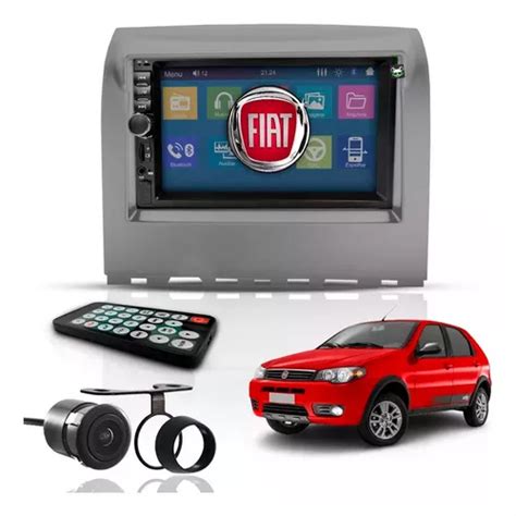 Kit Central Multimídia 2 Din Mp5 Bt Espelha Dvd Fiat Palio