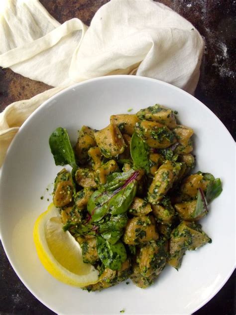 Sweet Potato Gnocchi With Kale Pesto Vegan Healthy Protein