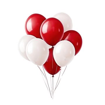 Red And White Balloons Helium Balloons Helium Red PNG Transparent