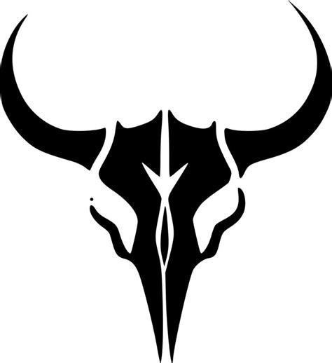 Cow Skull Minimalist And Simple Silhouette Vector Illustration