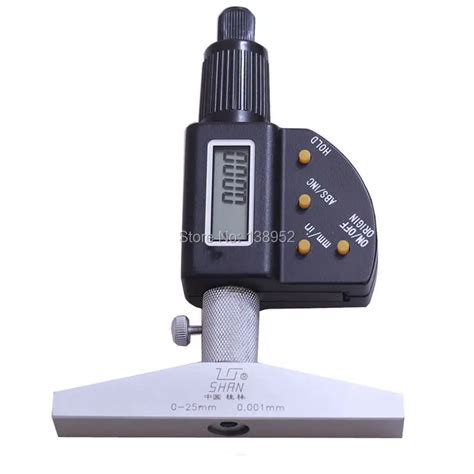 0 25mm digital depth micrometer 0.001mm Electronic Depth Micrometer ...