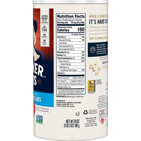 quaker oats quick  minute oats  oz supplementsgeekscom