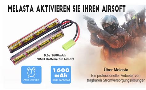 Melasta Pack V Nimh Airsoft Akku Mah Butterfly Softair Akku Mit