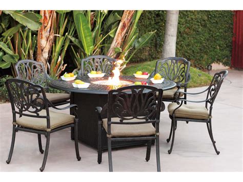 Darlee Outdoor Living Series 60 Cast Aluminum 60 Round Propane Fire Pit