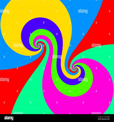 An Illustration Of A 70s Style Pattern Swirl Background Stock Photo Alamy