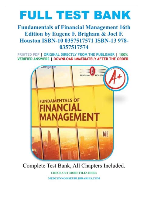 Financial Management Brigham 12th Edition Solutions 7