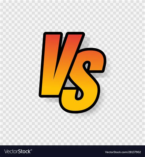 Vs letters or versus logo sign isolated Royalty Free Vector