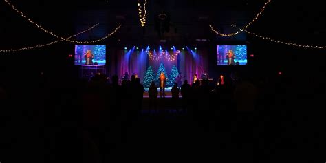 Flowy Night Sky Church Stage Design Ideas