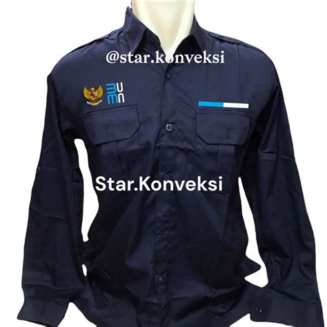 Jual Seragam Dinas Kerja Kemeja PDH Seragam Baju BUMN Warna Navy Biru