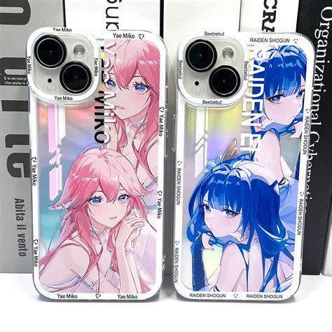 Genshin Impact Phone Case Yae Miko Raiden Shogun Genshin Star