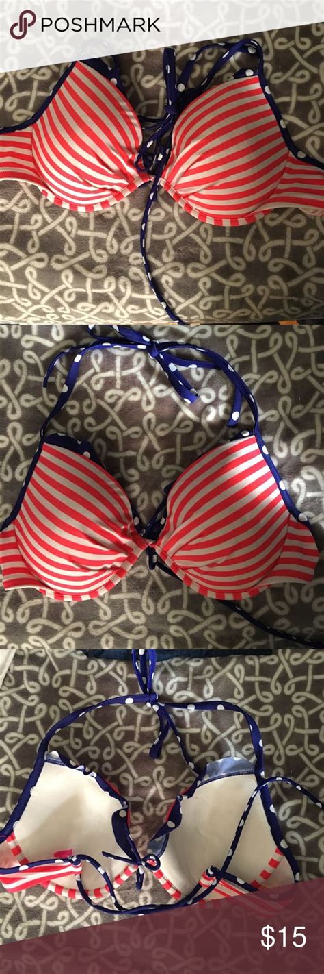 VS Red White Blue Bikini Top Red White Blue Bikini Bikinis Blue